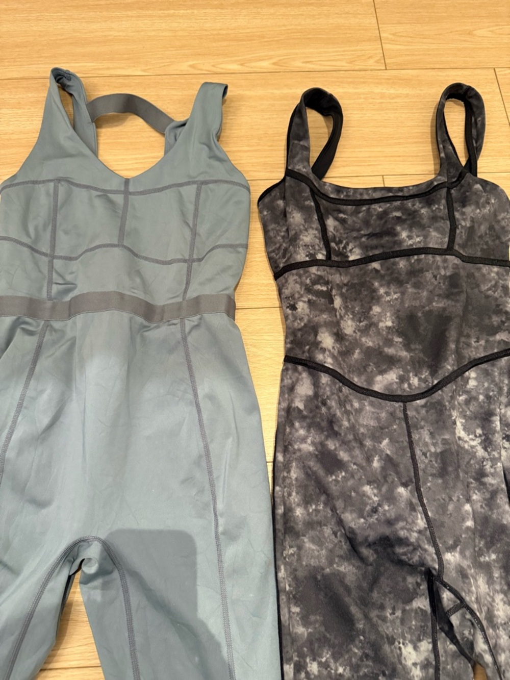 Fabletics Women’s Jumpsuit Duo - Slate Blue & Charcoal Tie-Dye - Picture 2 of 5